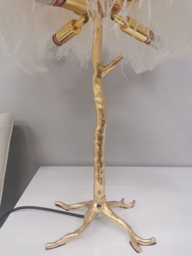 Лампа настольная с перьями  FEATHER LAMP, Цвет: белый фото 4