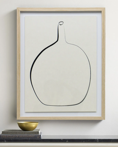 Постер "Drawing Vase" с дубовой рамой