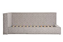 Кровать детская угловая Руна(Runa)-80 с мех шенилл серая Seppia-Ser 114*215*80см