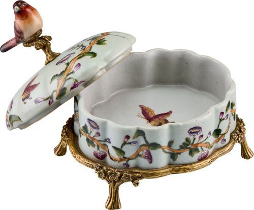 Шкатулка с птичкой 16х14х17см фото 2