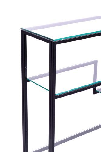 Консольный стол 1012-CB clear черный муар AllConsoles 100x25x80 фото 7