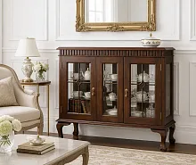 Витрина низкая Chippendale 12097 (темный орех, 100х40х80 см)