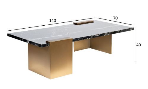 33FS-CT1470-BBS Стол журнальный Черный (Nero) 140*70*40см фото 8