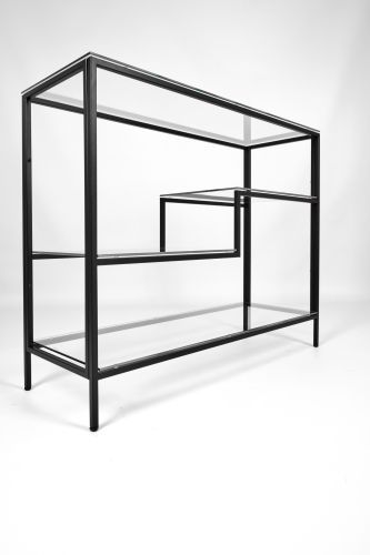 Консольный стол 1011-CB clear черный муар AllConsoles 100x35x80 фото 7