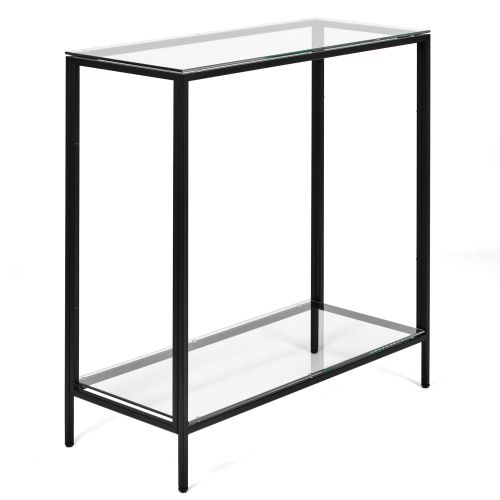Консольный стол 1083-CB clear черный муар AllConsoles 80x35x80