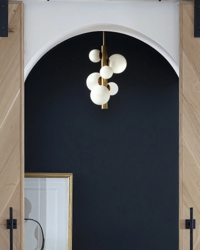 Золотой подвесной светильник "Квинт"