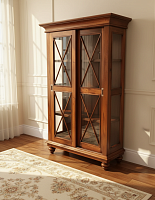 BCAM-M Шкаф книжный из массива красного дерева, 170*38*110 см орех