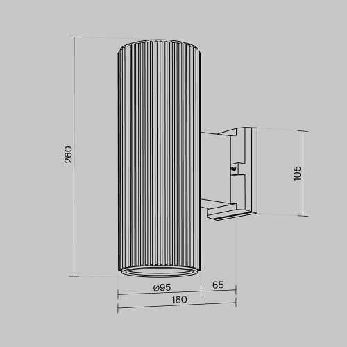 Уличный настенный светильник Outdoor O419WL-02B фото 17