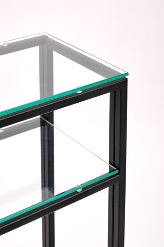 Консольный стол 1042-CB clear черный муар AllConsoles 100x25x80 фото 8