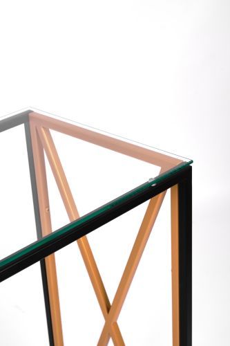 Консольный стол 1033-CB_G clear черный муар, золотой AllConsoles 80x35x80 фото 2