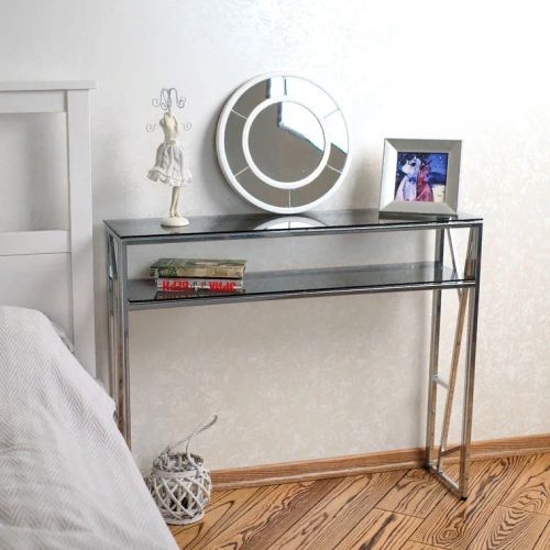 Консольный стол 1092-CS grey серебряный AllConsoles 100x25x80