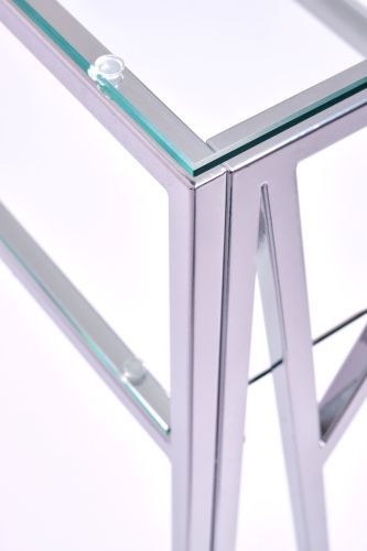 Консольный стол 1092-CS clear серебряный AllConsoles 100x25x80 фото 8
