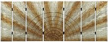 Панно Сияние 60*4*160 см из фрезерованного МДФ, серебристо-золотой
