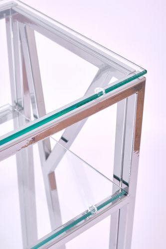 Консольный стол 1092-CS clear серебряный AllConsoles 100x25x80 фото 7