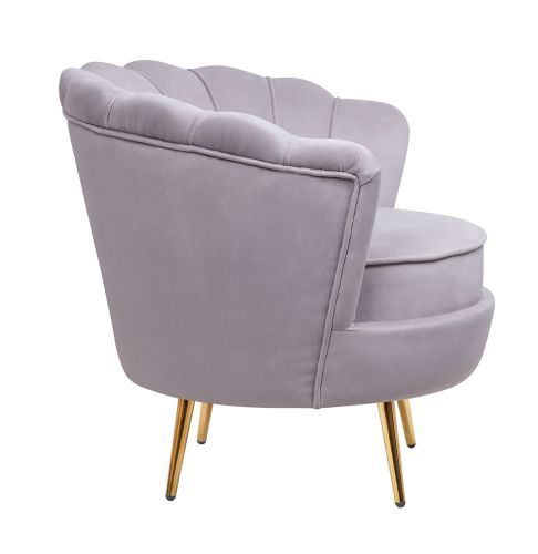 Кресло ракушка серое Pearl grey 75*75*85 см фото 3