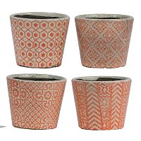 Кашпо, набор 4 предмета 14x14x12см