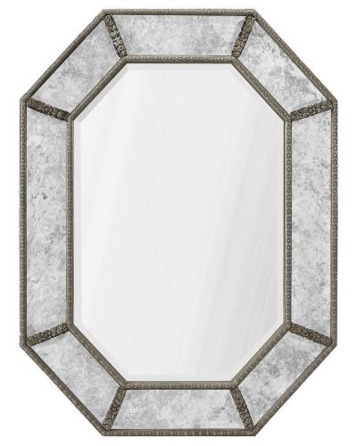 Зеркало настенное в раме Ньюпорт Florentine Silver/19, серебро