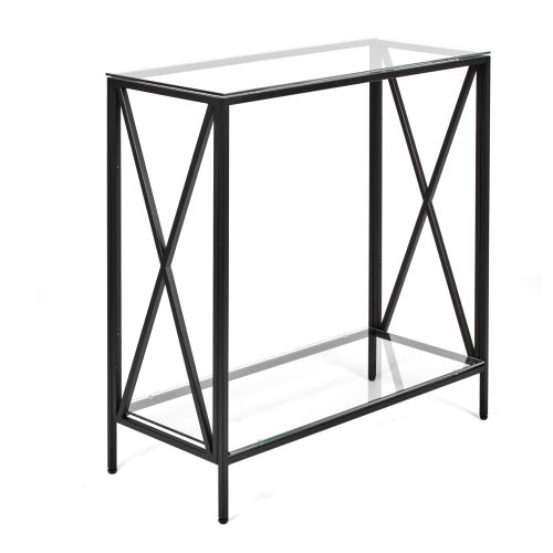 Консольный стол 1033-CB clear черный муар AllConsoles 80x35x80