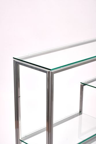 Консольный стол 1012-CS clear серебряный AllConsoles 100x25x80 фото 4