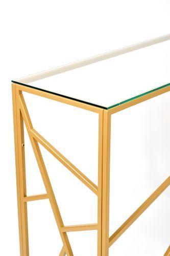 Консольный стол 1052-CG clear золотой AllConsoles 100x25x80 фото 6