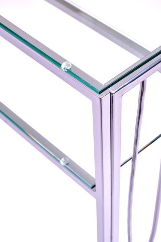 Консольный стол 1124-CS clear серебряный AllConsoles 80x25x80 фото 7