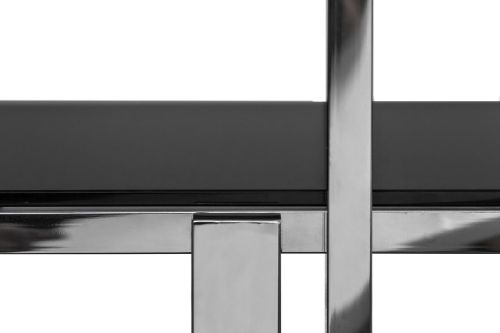 13RXSH3052-SILVER Стеллаж стекло черн./серебро 100*38*200см фото 3
