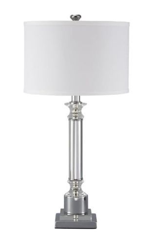 Настольная лампа / светильник с абажуром Marlon-Clear/Silver Finish фото 2
