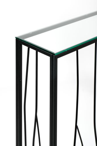 Консольный стол 1022-CB clear черный муар AllConsoles 100x25x80 фото 6