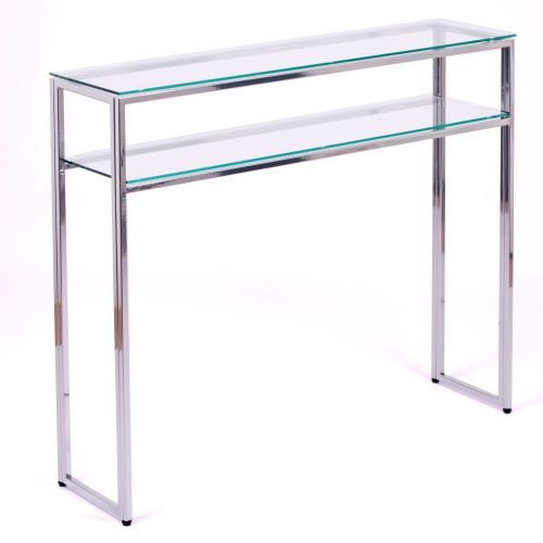 Консольный стол 1042-CS clear серебряный AllConsoles 100x25x80 фото 8