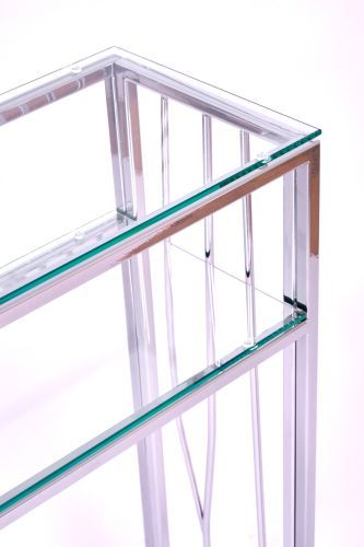 Консольный стол 1124-CS clear серебряный AllConsoles 80x25x80 фото 8