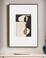 Интерьерный постер "Black & beige abstraction"					