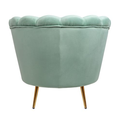Кресло ракушка зеленое Pearl green 75*75*85 см фото 5