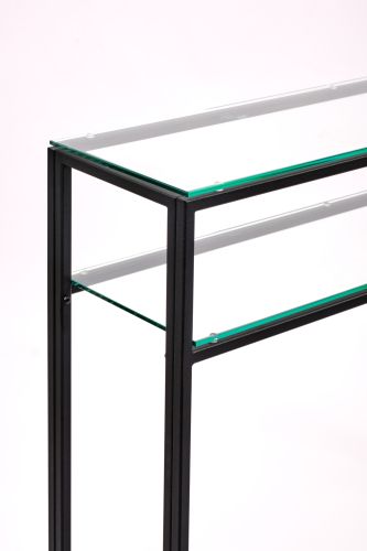 Консольный стол 1042-CB clear черный муар AllConsoles 100x25x80 фото 9