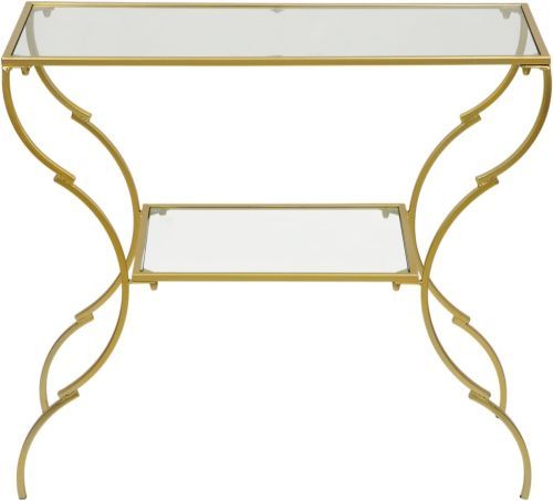 Столик со стеклянной столешницей 90x36x81см
