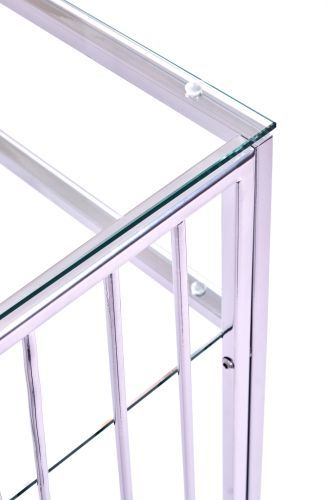 Консольный стол 1124-CS clear серебряный AllConsoles 80x25x80 фото 6