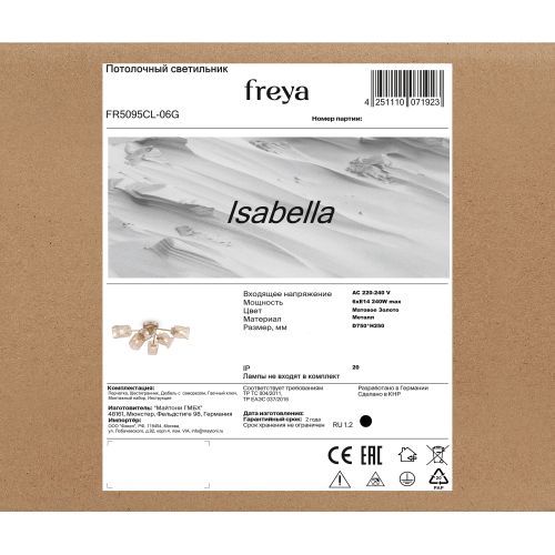 Потолочный светильник Freya FR5095CL-06G фото 3