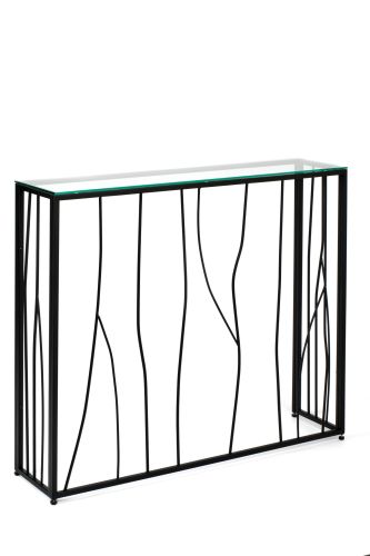 Консольный стол 1022-CB clear черный муар AllConsoles 100x25x80 фото 9