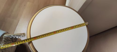 Подставка напольная под цветы, цвет слоновая кость с золотом / 80*35*35 см фото 2