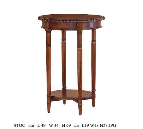 STOC-M Столик овальный из массива, 69*34*49 см, орех