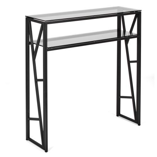 Консольный стол 1094-CB grey черный муар AllConsoles 80x25x80
