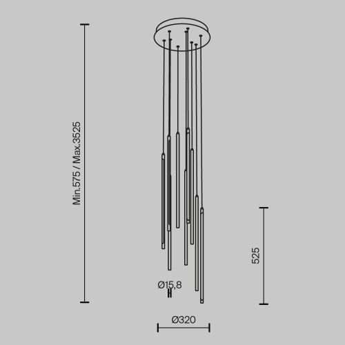 Подвесной светильник Maytoni MOD236PL-L54B3K фото 15