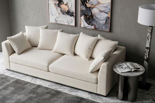 Диван Роберто(Roberto) трехместный, рогожка кремовый BOTEGA-SVBEG 250*100*90см фото 6