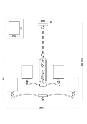 Подвесной светильник Freya FR1007PL-12BS фото 3