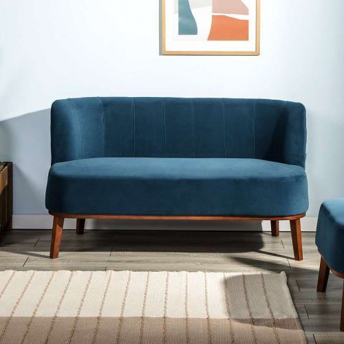 Диван в скандинавском стиле Diag blue 75*62*132 см фото 13