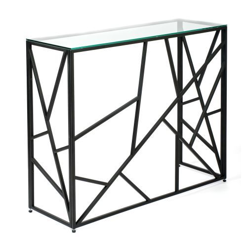 Консольный стол 1051-CB clear черный муар AllConsoles 100x35x80