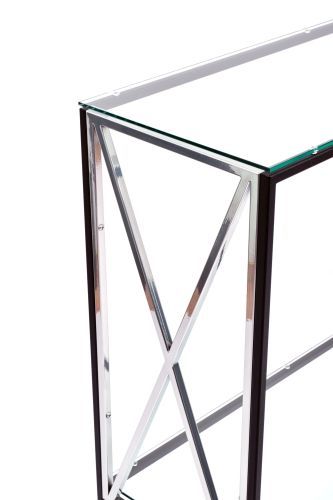 Консольный стол 1031-CB_S clear черный муар, серебряный AllConsoles 100x35x80 фото 7