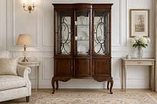 Шкаф-витрина для посуды DCA11-M (орех) 120х39х180 см