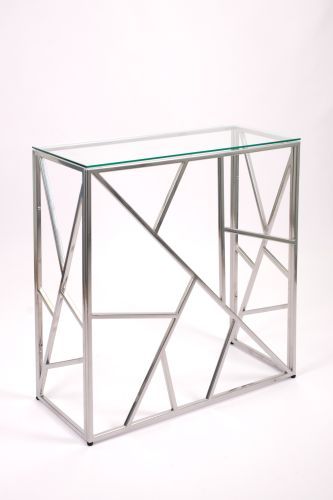 Консольный стол 1053-CS clear серебряный AllConsoles 80x35x80 фото 3