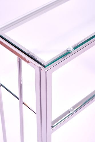 Консольный стол 1123-CS clear серебряный AllConsoles 80x35x80 фото 2