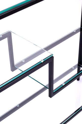 Консольный стол 1012-CB clear черный муар AllConsoles 100x25x80 фото 2
